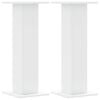 vidaXL Soportes altavoces 2 uds madera ingenier&iacute;a blanco 30x30x80 cm