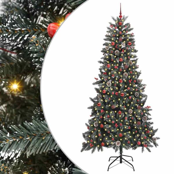 vidaXL &Aacute;rbol de Navidad artificial Verde 240 cm PVC, Pl&aacute;stico y Acero