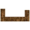 vidaXL Conjunto de mueble de TV 4 pcs Roble ahumado