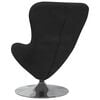 vidaXL Sill&oacute;n huevo Negro Terciopelo