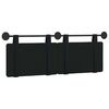 vidaXL Cabecera Colgante Negro 130 x 55 x 5 cm Terciopelo