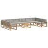 vidaXL Conjunto de sof&aacute;s de exterior 11 uds. Blanco y Gris Claro