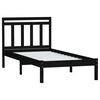 vidaXL Estructura de cama madera maciza de pino negro 100x200 cm