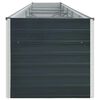 vidaXL Arriate de jardín de acero galvanizado antracita 400x80x77 cm