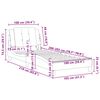 vidaXL Estructura de cama sin colch&oacute;n Zadar cuero sint&eacute;tico negro 100x203 cm