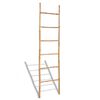 vidaXL Escalera para toallas con 6 pelda&ntilde;os de bamb&uacute;