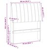 vidaXL Cabecero tapizado Gris oscuro 80 cm Madera de pino macizo