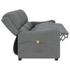 vidaXL Sillón de masaje reclinable 3 plazas tela gris claro