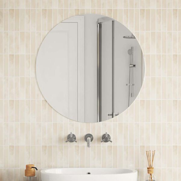 vidaXL Espejo de pared redondo vidrio 70 cm