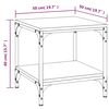 vidaXL Mesa de centro madera contrachapada roble Sonoma 50x50x40 cm