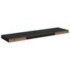 vidaXL Estante flotante de pared MDF gris brillo 90x23,5x3,8 cm