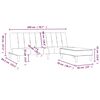vidaXL Sof&aacute; cama 2 plazas con taburete tejido microfibra gris claro