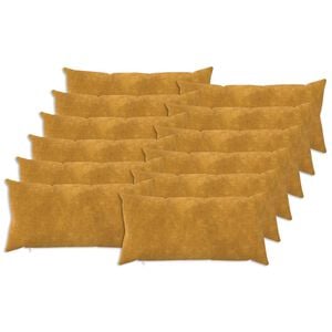 vidaXL Funda de almohada 12 pcs HEERLEN Amarillo 40 x 80 cm