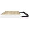 vidaXL Estante flotante pared 2 uds blanco y roble MDF 90x23,5x3,8 cm