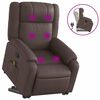 vidaXL Sill&oacute;n reclinable de masaje de pie de cuero sint&eacute;tico marr&oacute;n