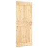 vidaXL Puerta corredera con herrajes madera maciza de pino 85x210 cm