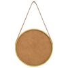 vidaXL Espejo de pared con correa dorado 40 cm