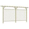 vidaXL Valla de jard&iacute;n celos&iacute;a con p&eacute;rgola superior madera