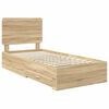 vidaXL Estructura de cama con cabecera Roble Sonoma 100 x 200 cm