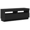 vidaXL Mueble de TV con luces LED negro 100x35x40 cm