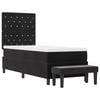 vidaXL Cama tipo Box Spring con colch&oacute;n Negro 80 x 200 cm Terciopelo