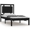 vidaXL Estructura de cama madera maciza negra 100x200 cm