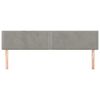 vidaXL Cabeceros 2 unidades de terciopelo gris claro 90x5x78/88 cm