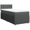 vidaXL Cama box spring con colch&oacute;n tela gris oscuro 100x200 cm