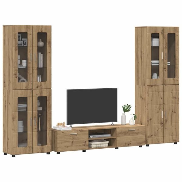 vidaXL Conjunto de mueble de TV con caj&oacute;n FLORIN Roble artesanal