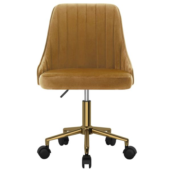 vidaXL Silla de comedor giratoria de terciopelo marr&oacute;n