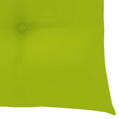 vidaXL Sillas de comedor 8 uds teca maciza con cojines verde brillante