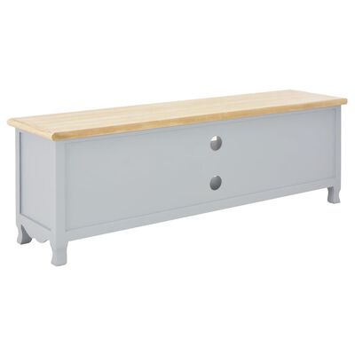 vidaXL Mueble para TV madera maciza de mango gris 120x30x40 cm