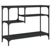 vidaXL Mesa consola con estantes negro 100x35x75 cm