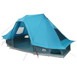 vidaXL Carpa Tipi 6 persona Azul tafet&aacute;n