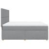 vidaXL Cama box spring con colch&oacute;n tela gris claro 180x200 cm