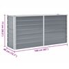 vidaXL Arriate elevado de jard&iacute;n acero galvanizado gris 160x40x77 cm
