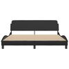 vidaXL Estructura de cama Dover cuero sintético negro 180x200 cm