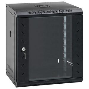 vidaXL Armario rack de servidores de pared 12U 19" IP20 53x40x30 cm