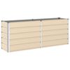 vidaXL Jardinera Marfil 195 x 50 x 75 cm Acero Galvanizado