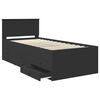 vidaXL Sof&aacute; cama con caj&oacute;n Negro 100 x 200 cm Madera de ingenier&iacute;a