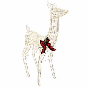 vidaXL Reno Navide&ntilde;o 3D LOVIISA 200 LED Blanco C&aacute;lido 96 x 40 x 140 cm