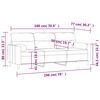 vidaXL Sof&aacute; 3 plazas con almohadas y cojines tela gris oscuro 180 cm