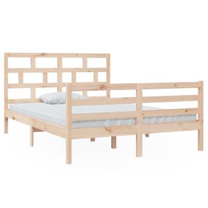 vidaXL Estructura de cama de madera maciza de pino 140x200 cm