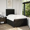 vidaXL Cama box spring con colch&oacute;n tela negro 120x190 cm