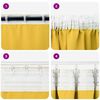 vidaXL Cortinas Opacas con Anillas 2 pcs Amarillo Mostaza 175 x 140 cm