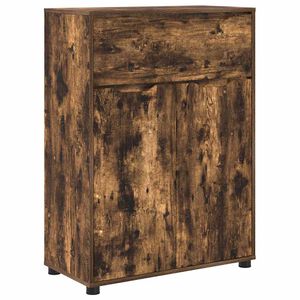 vidaXL Gabinete de Ba&ntilde;o con caj&oacute;n Roble ahumado 72,5 x 36,5 x 100 cm