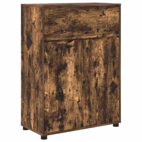 vidaXL Gabinete de Ba&ntilde;o con caj&oacute;n Roble ahumado 72,5 x 36,5 x 100 cm