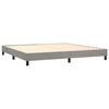 vidaXL Cama box spring con colch&oacute;n terciopelo gris claro 200x200 cm