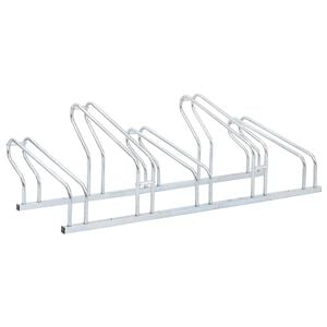 vidaXL Soporte para 5 bicicletas suelo independiente acero galvanizado