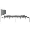 vidaXL Estructura cama sin colchón con cabecero metal negro 193x203 cm